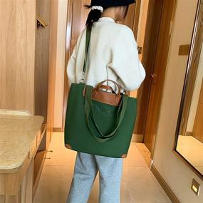 img 1 attached to 👜 Stylish and Functional Women's Canvas Tote Handbags: Perfect Casual Shoulder Work Bag