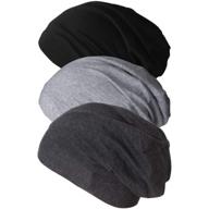 🎁 3-piece satin lined sleep cap set for women - hair wraps for frizzy hair, ideal gifts for women logo