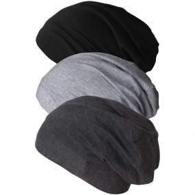 img 4 attached to 🎁 3-Piece Satin Lined Sleep Cap Set for Women - Hair Wraps for Frizzy Hair, Ideal Gifts for Women