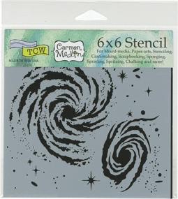 img 1 attached to The Crafters Workshop 'Galaxy' Stencil - Transparent, 6x6 Inch for Stunning Artwork