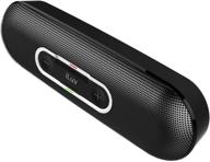 iluv rollick portable wireless bluetooth stereo speaker with 3.5mm aux input for iphone 6s/6, samsung galaxy s6/s5, and more smartphones & tablets (black) logo