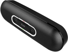 img 4 attached to iLuv Rollick Portable Wireless Bluetooth Stereo Speaker with 3.5mm Aux Input for iPhone 6S/6, Samsung GALAXY S6/S5, and More Smartphones & Tablets (Black)