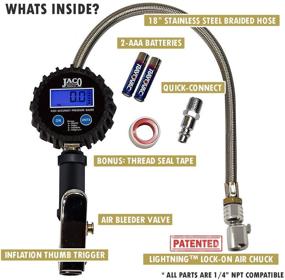 img 1 attached to 🚀 JACO FlowPro 200 PSI Digital Tire Inflator and Pressure Gauge