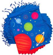 🌌✨ whimsical outer space drawstring party favor bags for kids - 12x10 inches, 12 pack! logo