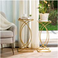 🌟 versatile glitzhome set of 2 nesting coffee tables for stylish home decor and multifunctional use logo