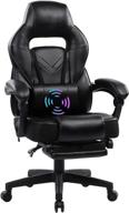 healgen gaming chair: ergonomic computer gamer chair with lumbar massage support, racing style, footrest, high back, adjustable seat height, swivel video game chair logo