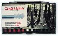 🖍️ 12 assorted colors conté paris sketching crayons set logo