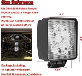 img 2 attached to 🚚 Dasen Below Cargo Bed 27W LED Light Bar Kit for Polaris Ranger Crew 1000 XP - Easy Plug N Play Installation with Back-up Brackets - No Drill Required (2018-2021 Compatible)
