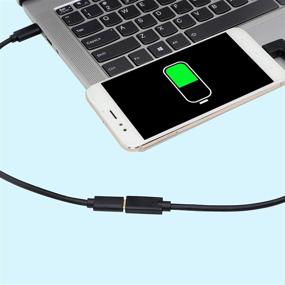 img 1 attached to YAODHAOD USB C короткий кабель 0,3 м, угол 90 градусов правый мужской разъем на USB C женский 3.1 Gen2: видео 4K, синхронизация данных 10 Гбит/с, быстрая зарядка 3А.