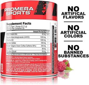 img 2 attached to 💪 Promera Sports Pump Advanced Nitric Oxide Formula: Naturally Flavored, Gluten-Free, Sugar-Free Power Booster for Optimal Workout | 20 Servings Raspberry, 3.65 oz - Impressive, Long Lasting Effects!