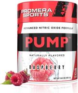 💪 promera sports pump advanced nitric oxide formula: naturally flavored, gluten-free, sugar-free power booster for optimal workout | 20 servings raspberry, 3.65 oz - impressive, long lasting effects! logo