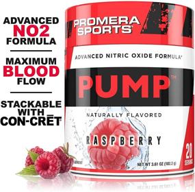 img 1 attached to 💪 Promera Sports Pump Advanced Nitric Oxide Formula: Naturally Flavored, Gluten-Free, Sugar-Free Power Booster for Optimal Workout | 20 Servings Raspberry, 3.65 oz - Impressive, Long Lasting Effects!