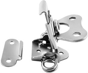 img 2 attached to 📦 4 Pack of QWORK 304 Stainless Steel Twist Latches with Keeper, Spring Butterfly Draw Latch - Ideal for Case Boxes