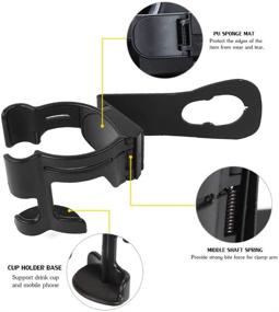 img 1 attached to 🔧 Hooke Road Multi-Function Drink Cup Phone Holder and Stand Bracket Organizer for Jeep Wrangler JK Rubicon Sahara Sport 2/4 Doors (2011-2018) - Bolt-on Integration