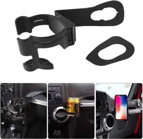 img 4 attached to 🔧 Hooke Road Multi-Function Drink Cup Phone Holder and Stand Bracket Organizer for Jeep Wrangler JK Rubicon Sahara Sport 2/4 Doors (2011-2018) - Bolt-on Integration