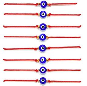 img 4 attached to Zeytin Evil Eye Bracelet Collection: Protect Yourself with 8pcs Blue, Red, Small Evil Eye Bracelets for Women, Men, Kids, Babies - Newborn Evil Eye Jewelry for Powerful Protection