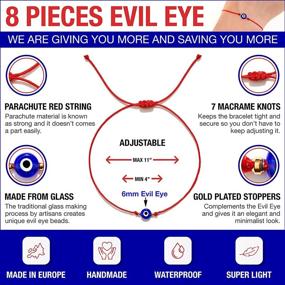 img 3 attached to Zeytin Evil Eye Bracelet Collection: Protect Yourself with 8pcs Blue, Red, Small Evil Eye Bracelets for Women, Men, Kids, Babies - Newborn Evil Eye Jewelry for Powerful Protection