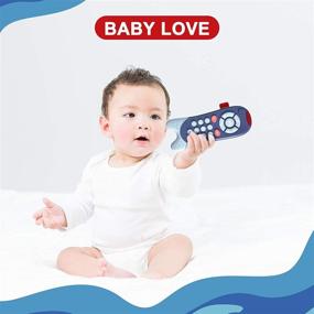 img 3 attached to 🔵 Richgv Baby Learning Remote Musical Toy Remote Control Toy - Educational Sound and Light Toy for Toddlers in Blue