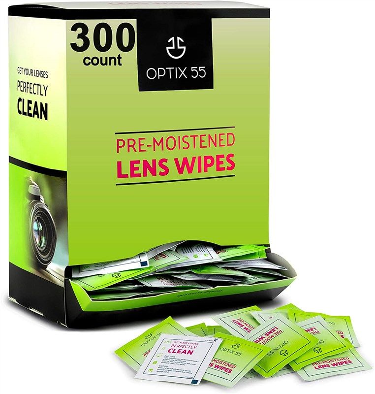 pre moistened lens cleaning wipes efficiently vision care for eyeglasses care 로고
