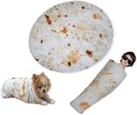 fole burrito novelty throw blanket - jumbo tortilla taco beach bath towel - hilarious gift for college students, teens, parents - large 5 foot diameter logo