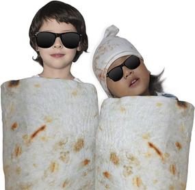 img 3 attached to FOLE Burrito Novelty Throw Blanket - Jumbo Tortilla Taco Beach Bath Towel - Hilarious Gift for College Students, Teens, Parents - Large 5 Foot Diameter