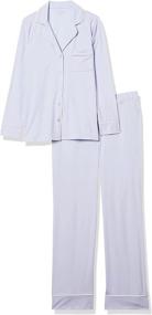 img 1 attached to Amazon Essentials Women's Plus Size Long Sleeve Shirt Full Length Pant Pajama Set for Comfortable Sleepwear