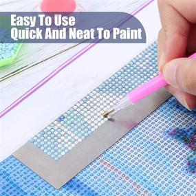 img 1 attached to 💎 Diamond Painting Ruler Set with Stainless Steel Mesh, 216-800 Grids, and Fix Tools - DIY Diamond Painting Kits