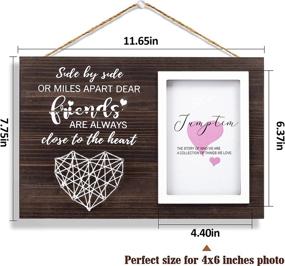 img 1 attached to 🎁 Best Friend Gifts for Her - Women's Friendship Gifts Birthday & Christmas, Picture Frame for Women's Friendship, 4x6 Inches Photo Display (Dark)