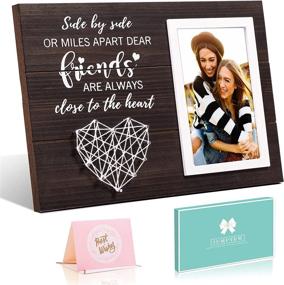 img 4 attached to 🎁 Best Friend Gifts for Her - Women's Friendship Gifts Birthday & Christmas, Picture Frame for Women's Friendship, 4x6 Inches Photo Display (Dark)