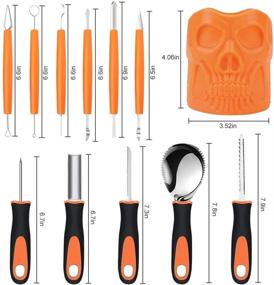 img 3 attached to 🎃 Weitars Halloween Pumpkin Carving Tools Kit - 12-Piece Professional Pumpkin Cutting Supplies, Stainless Steel Carving Tools for Halloween with Organizer Box - Easily Carve Jack-O-Lantern - Yellow