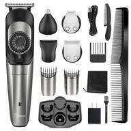 🧔 hatteker 5 in 1 precision trimmer kit for men - beard trimmer, hair clipper, cordless body & moustache groomer, nose hair trimmer - usb rechargeable logo