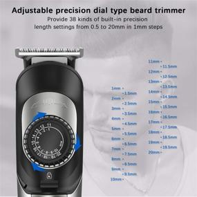img 1 attached to 🧔 Hatteker 5 in 1 Precision Trimmer Kit for Men - Beard Trimmer, Hair Clipper, Cordless Body & Moustache Groomer, Nose Hair Trimmer - USB Rechargeable