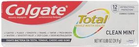 img 2 attached to 🪥 Colgate Total Clean Mint Travel Size Toothpaste, 8-Pack (0.88oz)