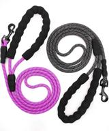 high-quality mycicy 2 packs 5 ft strong dog leash: upgraded double heavy duty leash for small, medium, and large dogs logo