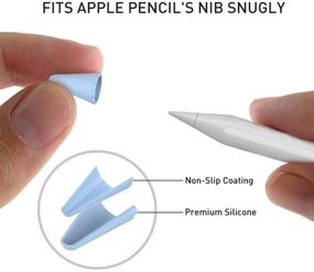 img 1 attached to Delidigi 80 Pack Tips Cover For Apple Pencil 2Nd Generation And 1St Gen Silicone Nibs Caps Writing Protection Accessories (Blue