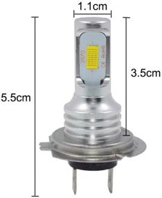 img 2 attached to Лампа для противотуманных фар H7 с чипами CSP: мощные белые лампы 6000K для улучшенных противотуманных фар.