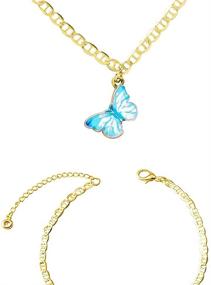 img 2 attached to 👣 Dainty Gold Ankle Bracelets for Women & Girls - Adjustable Size Double Layer Jewelry