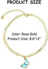 img 3 attached to 👣 Dainty Gold Ankle Bracelets for Women & Girls - Adjustable Size Double Layer Jewelry