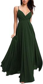 img 4 attached to 👗 Chiffon Spaghetti Ruched Bridesmaid Dresses - Women's Clothing Dresses