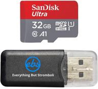 📷 sandisk 32gb ultra micro sdhc memory card bundle for samsung galaxy a6, a6+, a8, a8 star phone - uhs-i class 10 (sdsquar-032g-gn6mn) with everything but stromboli (tm) card reader logo