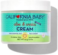 🌿 california baby aloe & arnica cream: gentle hydration for sensitive skin - babies, kids, and adults | pure essential oils, softening formula | 2oz. logo