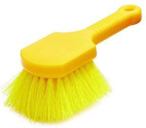 img 1 attached to 🧹 Rubbermaid Commercial 8 Inch Utility Brush with Plastic Handle, Synthetic Fill, in Yellow (FG9B2900YEL)