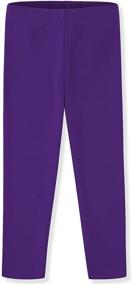 img 3 attached to 👧 Cozy & Stylish: Yawning Kids Comfortable Purple Leggings for Girls – Sizes L