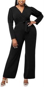 img 4 attached to 👗 Stylish and Sleek Hou Jumpsuit: Bodycon Trousers for Women's Clothing, Jumpsuits, Rompers & Overalls