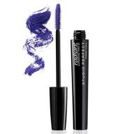 💜 radiant professional studio perfect volume mascara - silicone brush & natural wax for luscious voluminous lashes, cruelty free - purple (03) logo