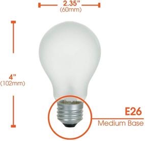 img 2 attached to 💡 A19 Frosted Incandescent Rough Service Light Bulb, 60W, 2700K Soft White, E26 Medium Base, 550 Lumens, 130V (6 Pack)