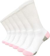🧦 comfortable women's diabetic athletic crew socks with moisture-wicking & cushion - ideal for travel, edema & casual wear - 3 pairs logo