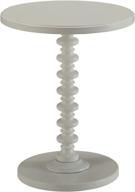 acme furniture acton side table in white - one size logo