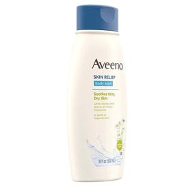 img 3 attached to 🛀 Гель для душа Aveeno Skin Relief - аромат ромашки и успокаивающих овсянок - нежный очищающий гель для тела без мыла для сухой, зудящей и чувствительной кожи - не содержит красителей и протестирован на аллергию - 18 жидких унций (3 упаковки)