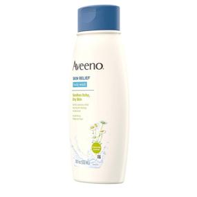 img 2 attached to 🛀 Гель для душа Aveeno Skin Relief - аромат ромашки и успокаивающих овсянок - нежный очищающий гель для тела без мыла для сухой, зудящей и чувствительной кожи - не содержит красителей и протестирован на аллергию - 18 жидких унций (3 упаковки)